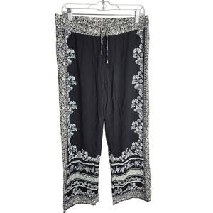 Rachel Zoe womens floral boho beach pants sz XL resort vacation casual flowy